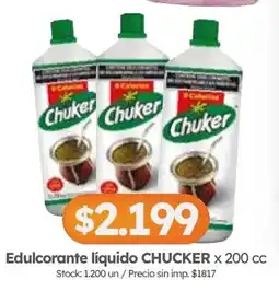 Cordiez Chuker edulcorante liquido oferta
