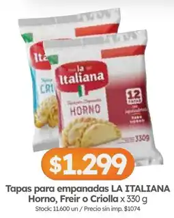Cordiez La italiana tapas para empanadas oferta