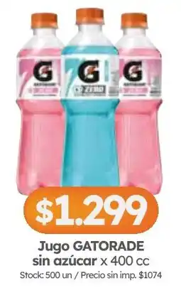 Cordiez Gatorade jugo sin azúcar oferta