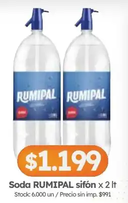 Cordiez Rumipal soda sifón oferta