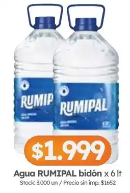 Cordiez Rumipal agua oferta