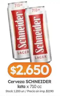 Cordiez Schneider cerveza lager oferta