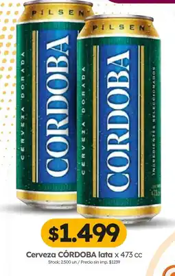 Cordiez Cordoba cerveza oferta