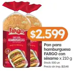 Cordiez Fargo pan para hamburguesas oferta