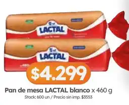 Cordiez Lactal pan de mesa blanco oferta