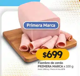 Cordiez Primera Marca fiambre de cerdo oferta
