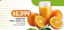 Cordiez Naranja para jugo oferta