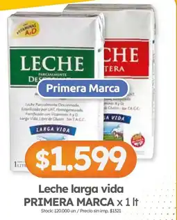 Cordiez Primera Marca leche larga vida oferta
