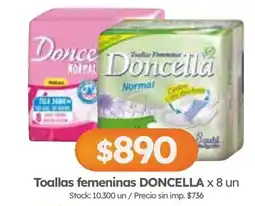 Cordiez Doncella toallas femeninas normal oferta