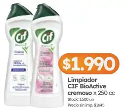 Cordiez Cif limpiador bioactive cremoso oferta