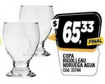 Supermercados Yaguar Copa Rigolleau Noruega Agua oferta