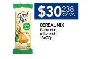 Nini Mayorista Cereal Mix Barra cer. rell.vs.sab 18x32g oferta