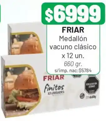 Friar medallón vacuno clásico