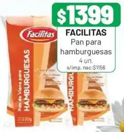 Almacor Facilitas pan para hamburguesas oferta