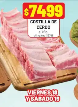 Almacor Costilla de cerdo oferta
