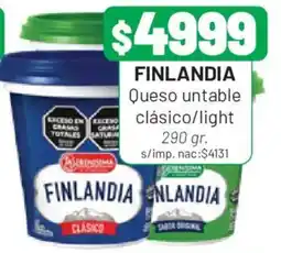 Almacor Finlandia queso untable clásico/light oferta