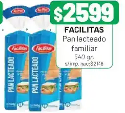 Almacor Facilitas pan lacteado familiar oferta