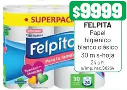 Almacor Felpito papel higiénico blanco clásico oferta
