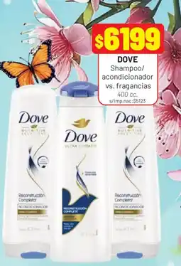 Almacor Dove shampoo acondicionador vs. fragancias oferta