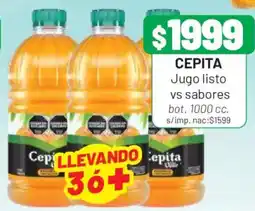 Almacor Cepita jugo listo vs sabores oferta