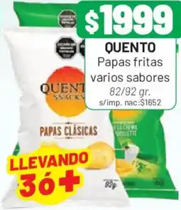 Almacor Quento papas fritas varios sabores oferta