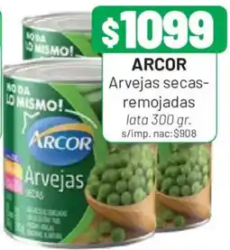 Almacor Arcor arvejas secas-remojadas oferta