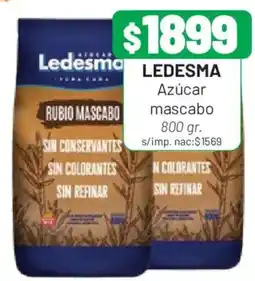 Almacor Ledesma azúcar mascabo oferta