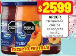 Almacor Arcor mermelada clásica vs sabores oferta