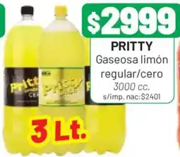 Almacor Pritty gaseosa limón regular/cero oferta