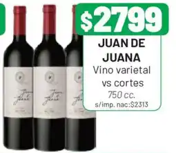 Almacor Juan de Juana vino varietal vs cortes oferta