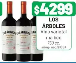 Almacor Los árboles vino varietal malbec oferta