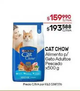Nini Mayorista Cat Chow Alimento p/Gato Adultos Pescado x500g oferta