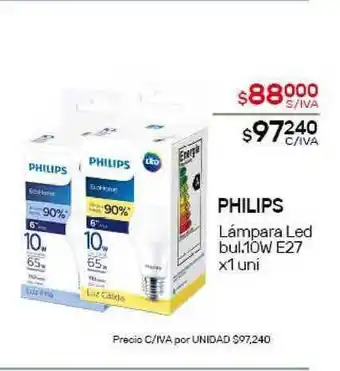 Nini Mayorista Philips Lámpara Led bul,10W E27 X1 uni oferta