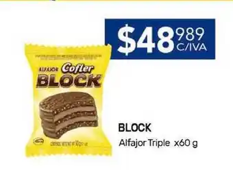 Nini Mayorista Block Alfajor Triple x60 g oferta