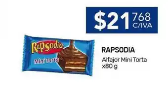 Nini Mayorista Rapsodia Alfajor Mini Torta x80 g oferta