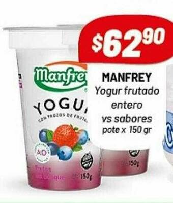 Almacor Manfrey Yogur Frutado Entero Vs Sabores oferta