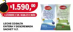 Supermercados Damesco Cosalta leche entera y descremada oferta