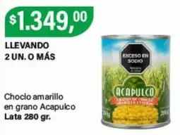 Supermercados Damesco Acapulco choclo amarillo en grano oferta