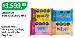 Supermercados Damesco Galletas Amor, Merengada, Sonrisas, Mellizas o Rumba oferta