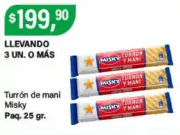 Supermercados Damesco Misky turrón de maní oferta