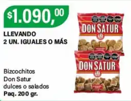 Supermercados Damesco Don satur bizcochitos dulces o salados oferta