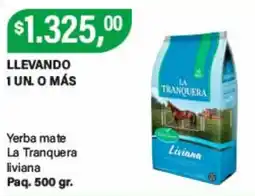 Supermercados Damesco La tranquera yerba mate liviana oferta