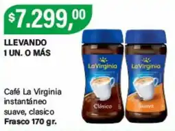 Supermercados Damesco La virginia café instantáneo suave, clasico oferta