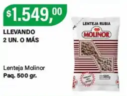 Supermercados Damesco Molinor lenteja rubia oferta