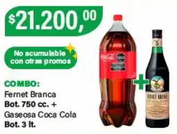 Supermercados Damesco Fernet branca gaseosa coca cola oferta
