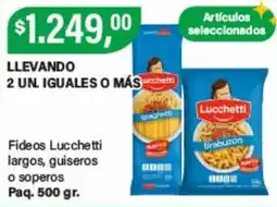 Supermercados Damesco Lucchetti fideos largos guiseros o soperos oferta