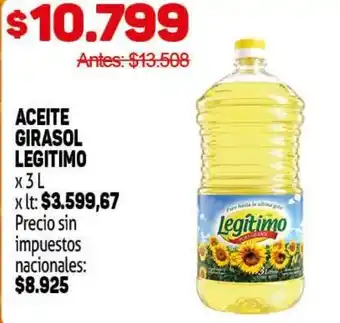 Legitimo aceite girasol