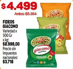 Makro Giacomo fideos oferta