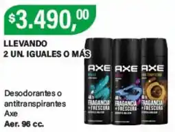 Supermercados Damesco Axe desodorantes o antitranspirantes oferta
