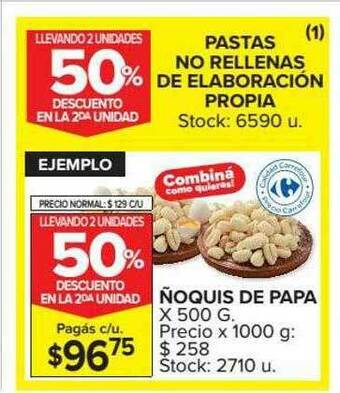 Carrefour Market ñoquis De Papa oferta